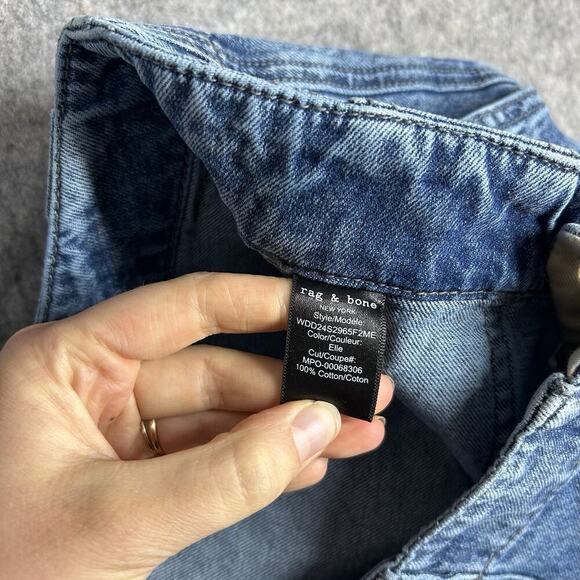 Rag & Bone Leyton Jeans Womens 10 Straight Leg Medium Wash Denim Cotton - Picture 11 of 11